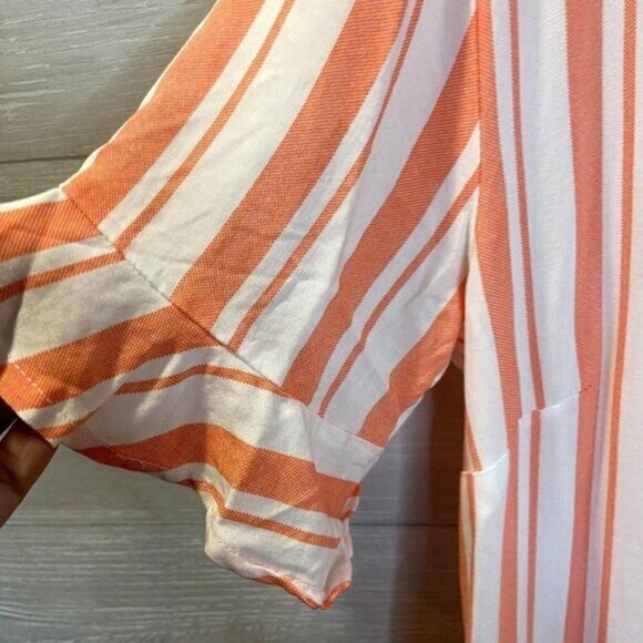 Cotton:On Women Flare Sleeve Stripe Ruffled Mini Dress S/P NWT coverup swim - Picture 6 of 6